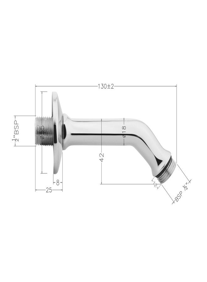 Hindware F200028CP Shower Arm Light (Classik) with Chrome Finish - Image 4